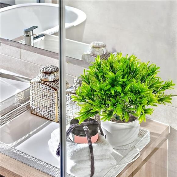 6 Bundles Artificial Greenery Stems Mixed Fake Plants Eucalyptus Chrysanthemum - Picture 4 of 7